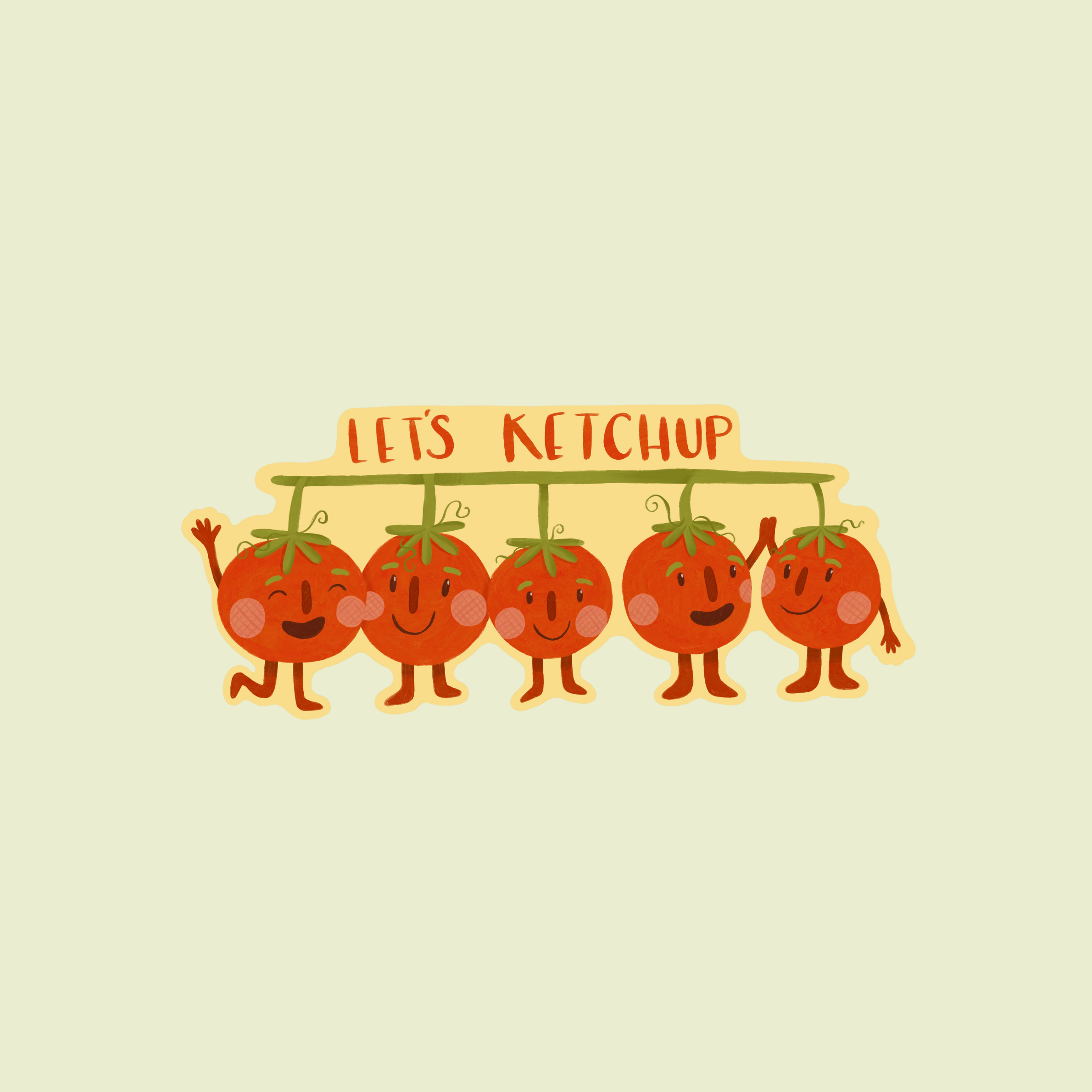 Let's Ketchup Sticker