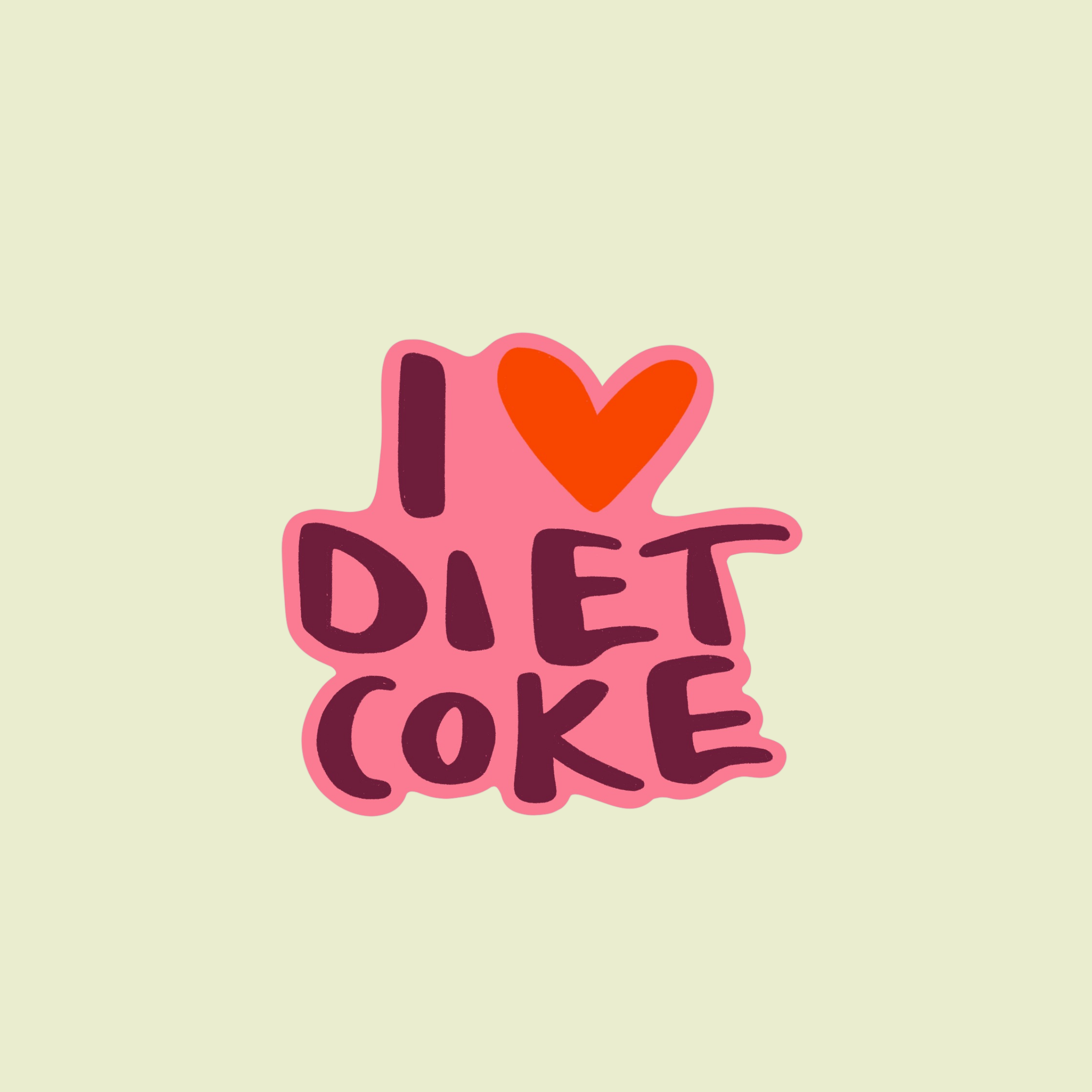 I ❤️ Diet Coke Sticker