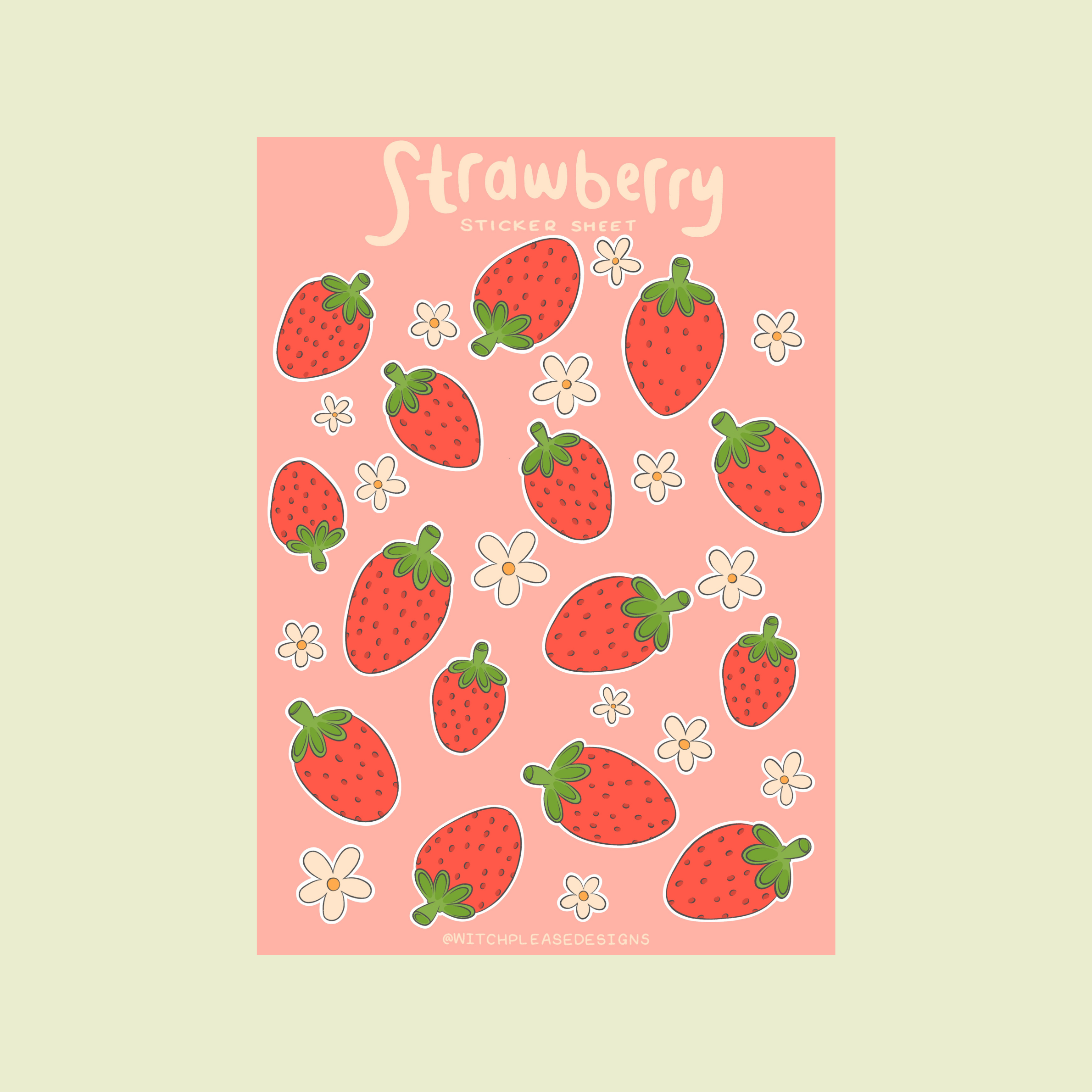 Strawberry Sticker Sheet