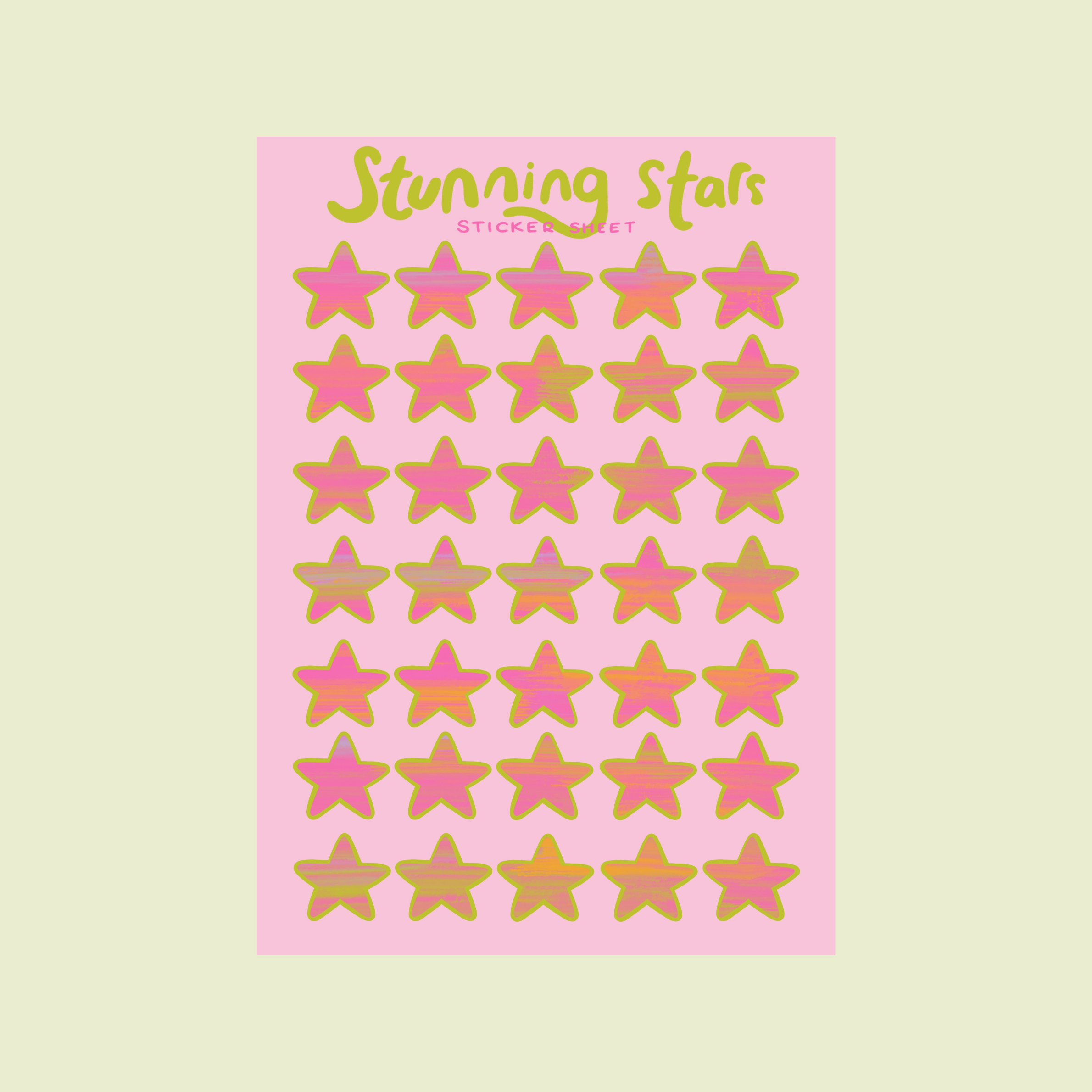 Stunning Stars Sticker Sheet
