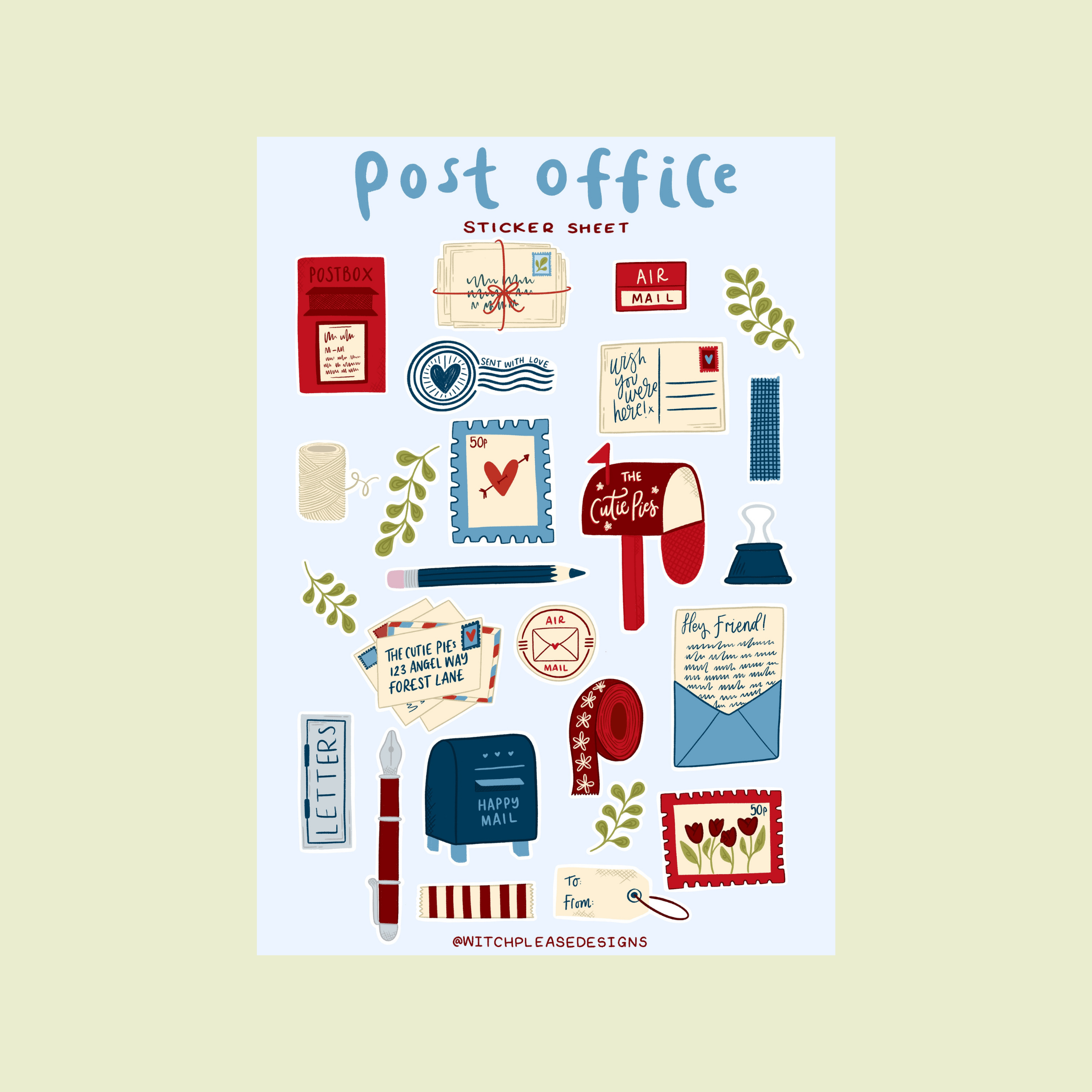 Post Office Sticker Sheet