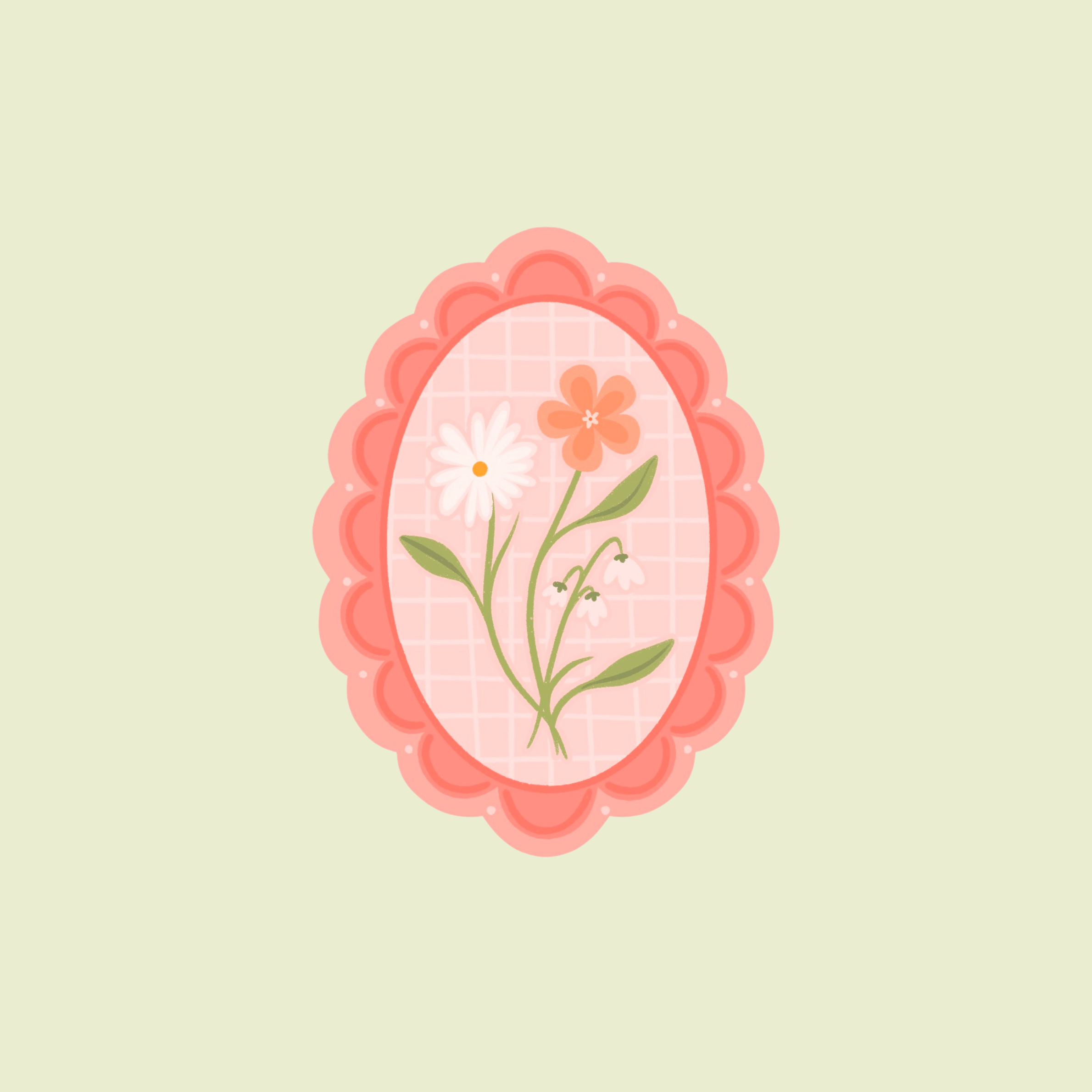 Floral Artwork Sticker