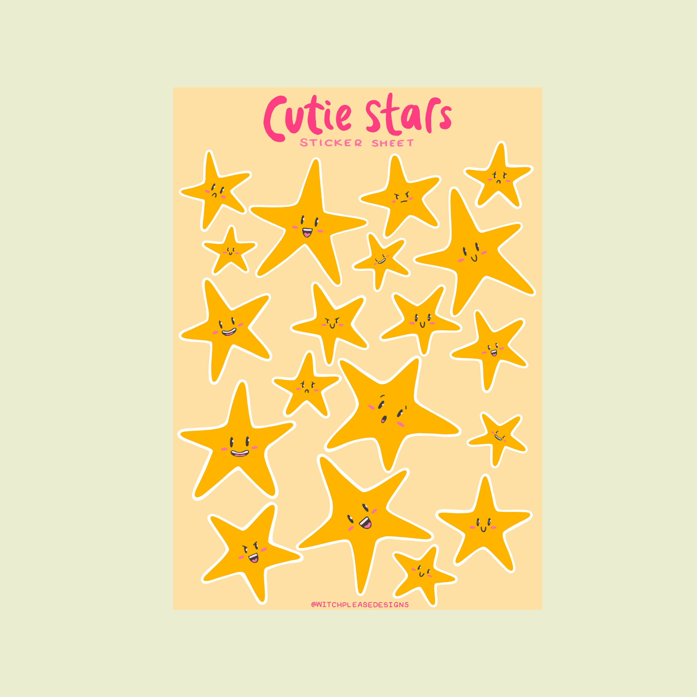Cutie Stars Sticker Sheet