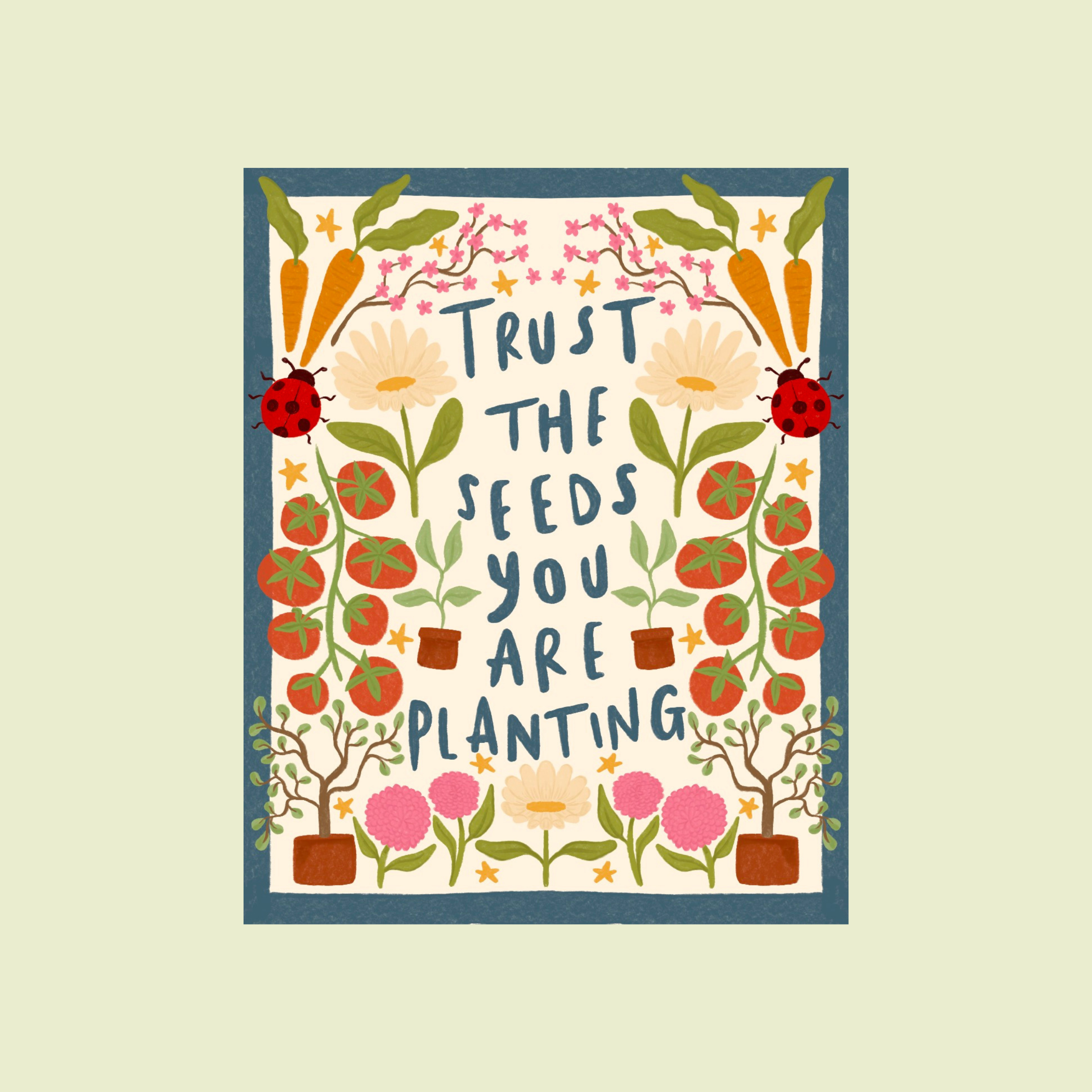 Trust the Seeds Square Sticker